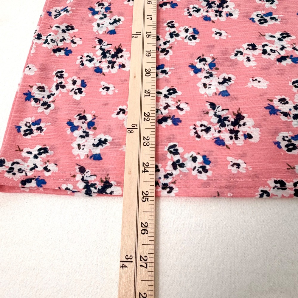 Juicy Couture Pink Floral Cold Shoulder Ruffle Sleeve Top Cottagecore Girly Sz L - Picture 7 of 15